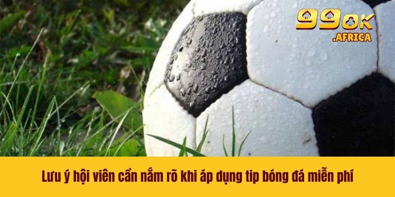 Lưu ý hội viên cần nắm rõ khi áp dụng tip bóng đá miễn phí